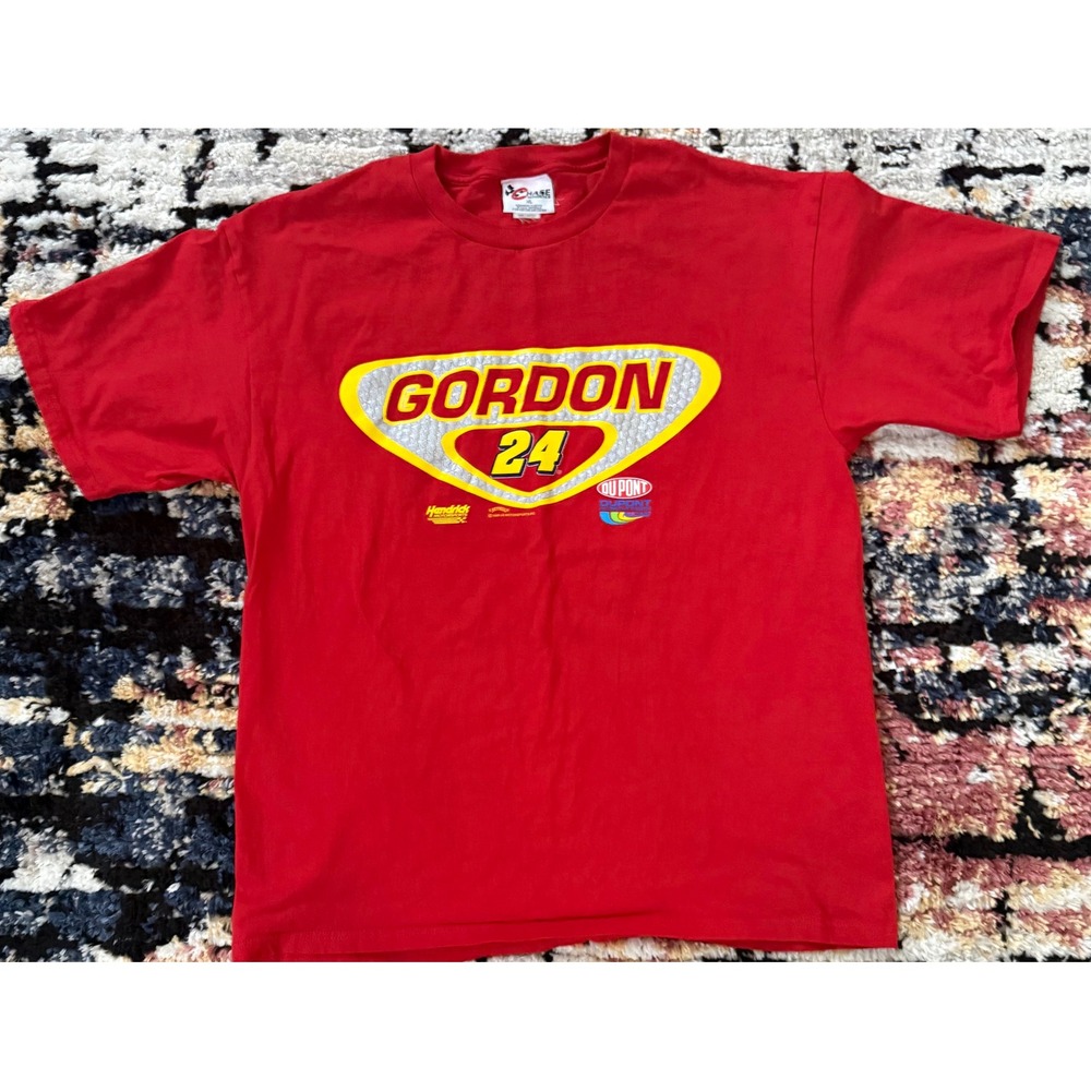 Vintage 1998 Jeff Gordon 24 NASCAR Racing T-Shirt Chase Authentics Red XL